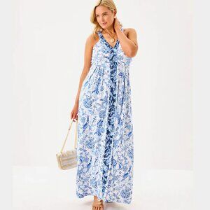 NWT Carmilla Maxi Dress in Resort White Barefoot Beachcombers Size 14